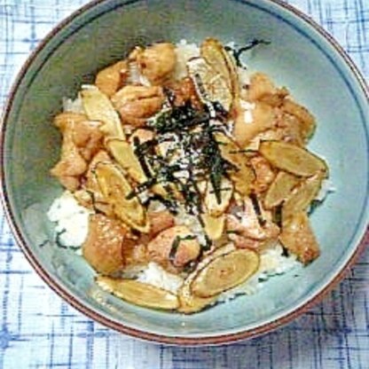 ご飯がすすむ☆甘辛鷄ごぼう丼☆